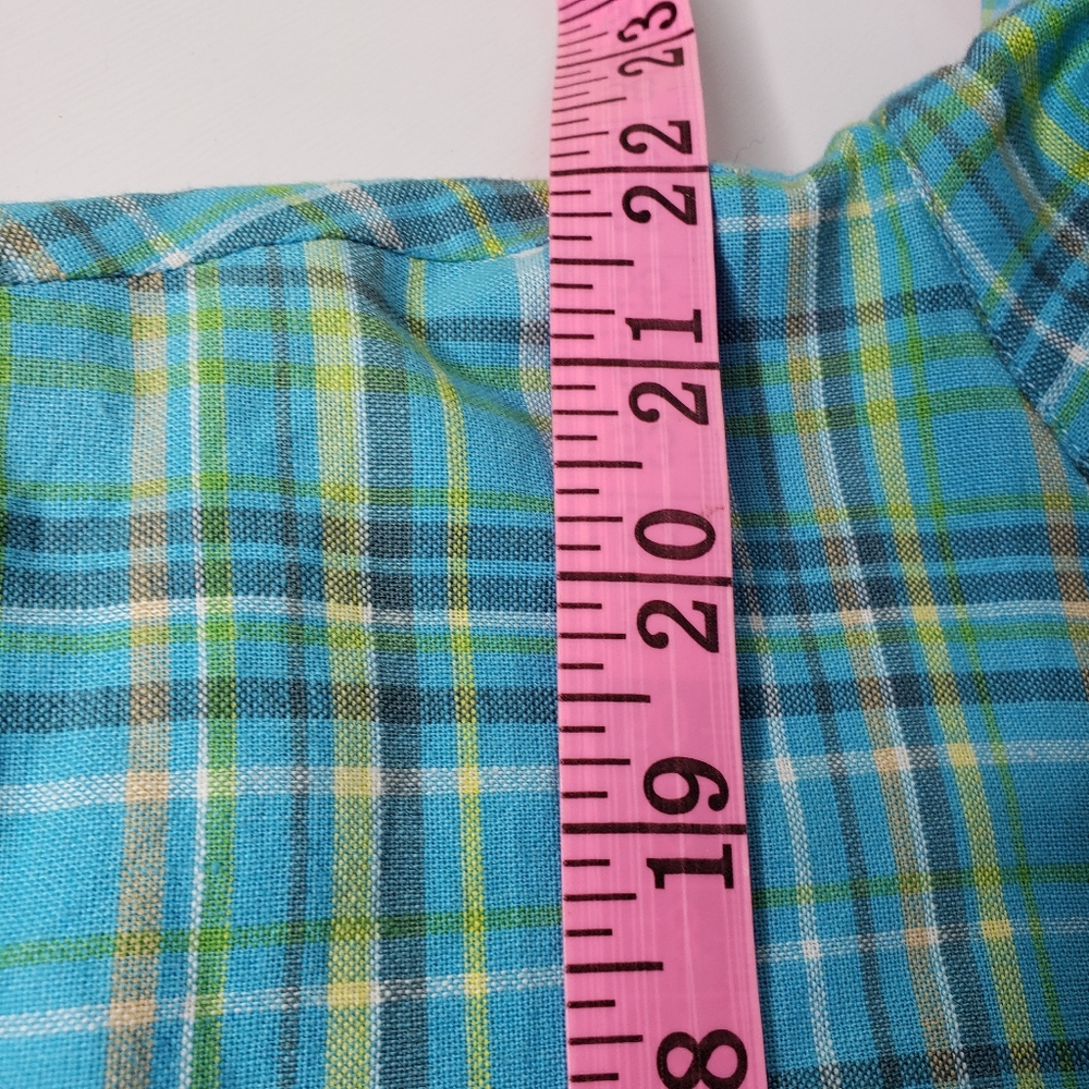 Vintage Bright Pastel Plaid Schacet Lightweight Spring Madras Vacay Harajuku Ctn - Picture 10 of 11